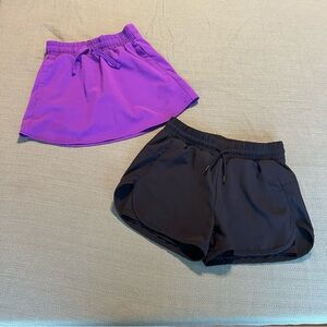 Athletic Works Girl’s Skort in Purple and Black Shorts
